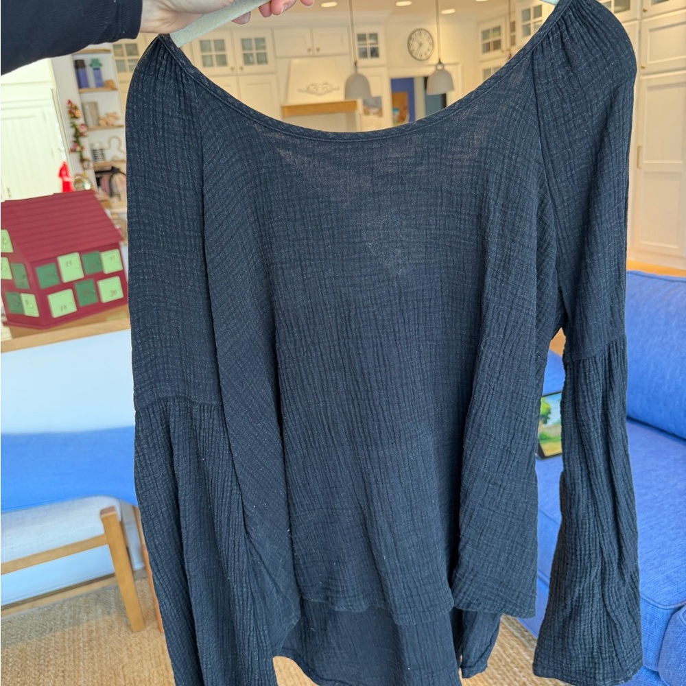 Altar'd State Charcoal Long Sleeve Top - Picture 2 of 2